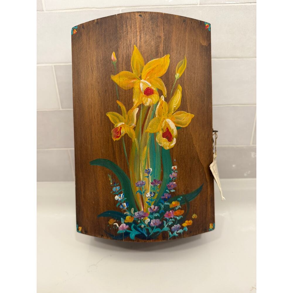 Vintage Antique Unused El Viego Arte Art Mexico Carved Wood Trinket Jewelry Box